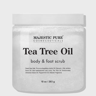 Tea Tree Foot and Body Scrub 10 oz jar